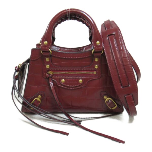 2104102285452 2 Balenciaga 2way Shoulder Bag Bordeaux