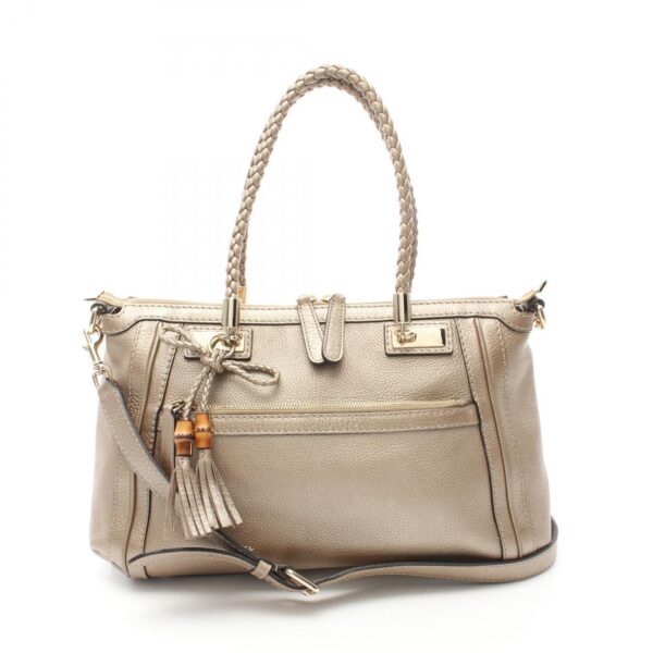 2104102286725 1 Gucci Bella Bamboo Tote Bag Beige