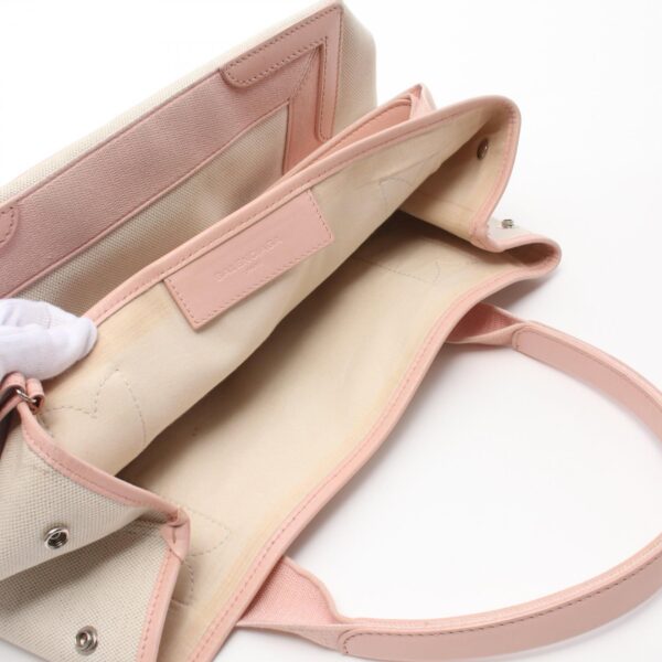 2104102294492 9 Balenciaga Blue Cabas S Tote Bag Ivory Pink