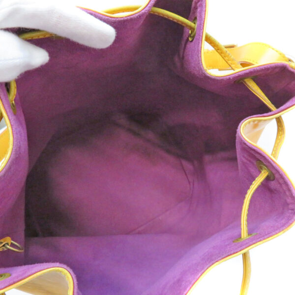 21048996 Louis Vuitton Noe Drawstring Bag Epi Leather Yellow Purple