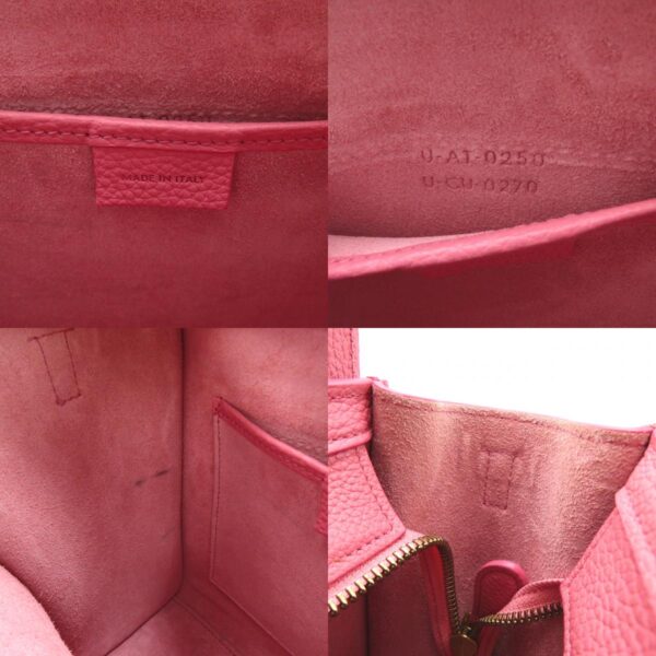 2106800515589 8c Celine Luggage Nano Leather 2Way Shoulder Bag Pink