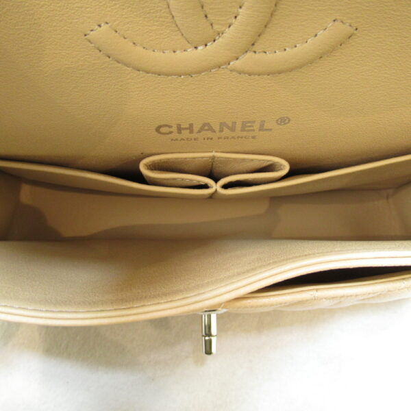 2106800516944 5 CHANEL Matelasse W Flap Chain Shoulder Bag Caviar Skin Beige