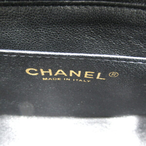 2106800530049 8 CHANEL Mini Matelasse Chain Shoulder Bag Caviar Skin Black