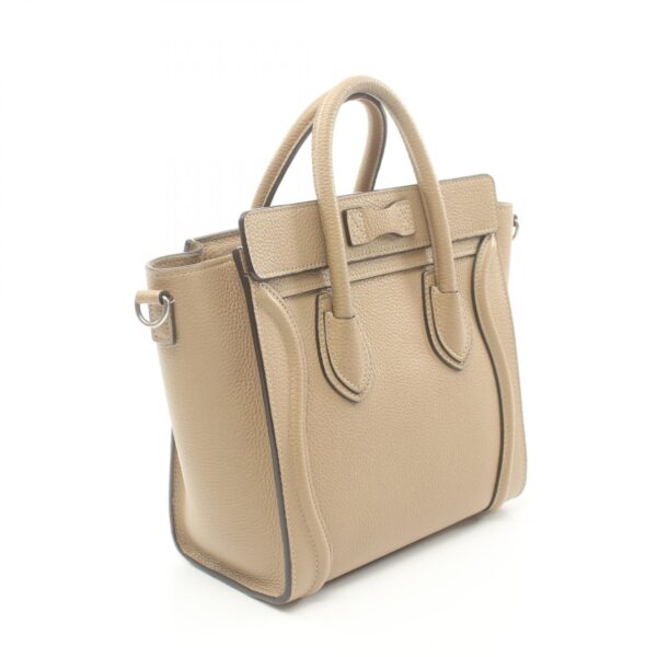 2106800534559 2 Celine Luggage Nano Leather Shopper Handbag Beige