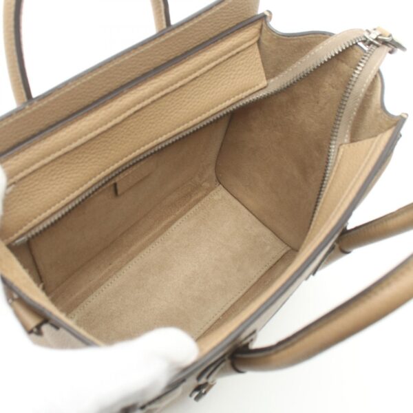 2106800534559 3 Celine Luggage Nano Leather Shopper Handbag Beige