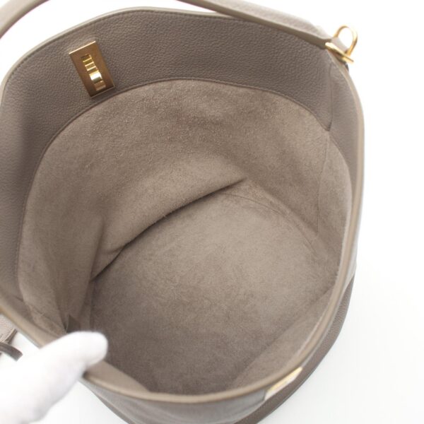 2106800536416 3 Celine Bucket 16 Leather Handbag Beige