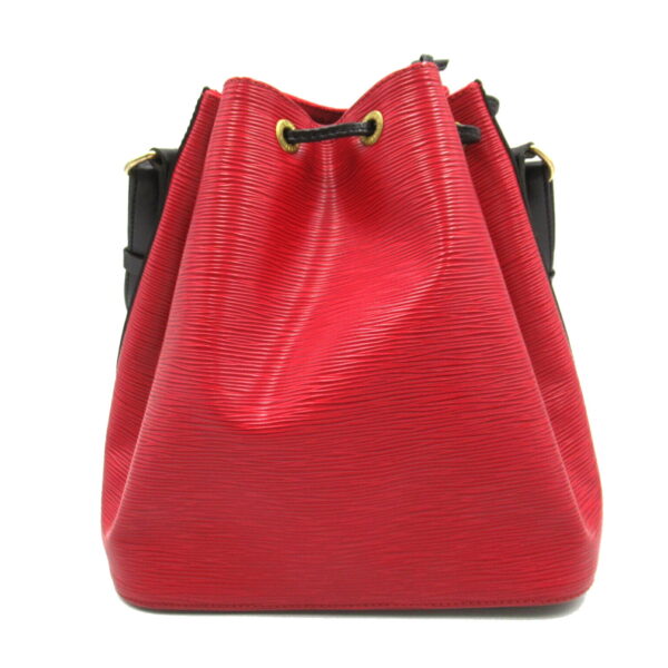 2106800537307 2 Louis Vuitton Petit Noe Epi Shoulder Bag Red Black