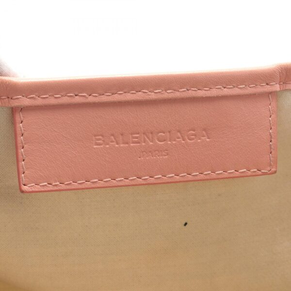 2106800538175 4 Balenciaga Blue Cabas S Tote Bag White Pink