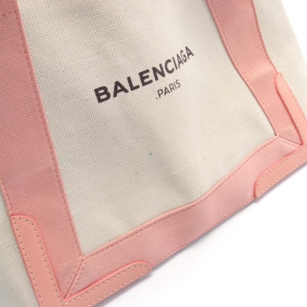 2106800538175 8 Balenciaga Blue Cabas S Tote Bag White Pink