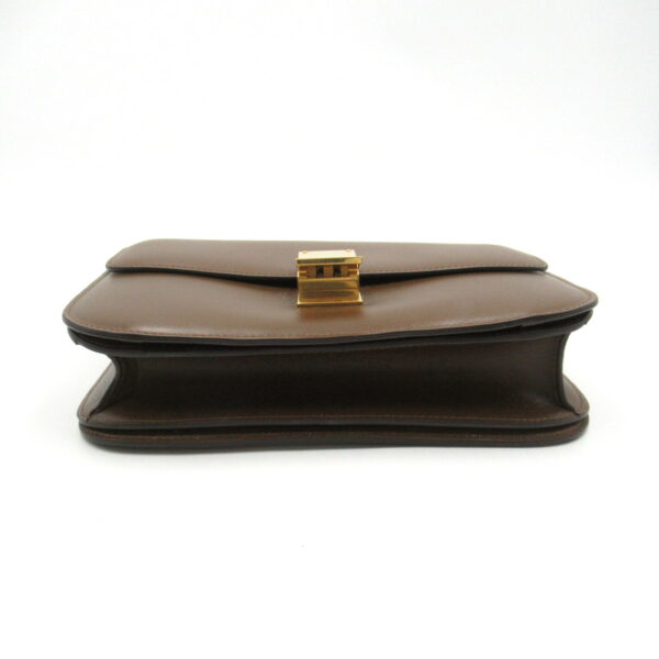 2106800543513 4 Celine Classic Box Medium Leather Shoulder Bag Brown