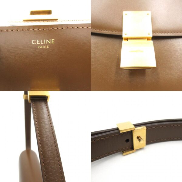 2106800543513 8c Celine Classic Box Medium Leather Shoulder Bag Brown