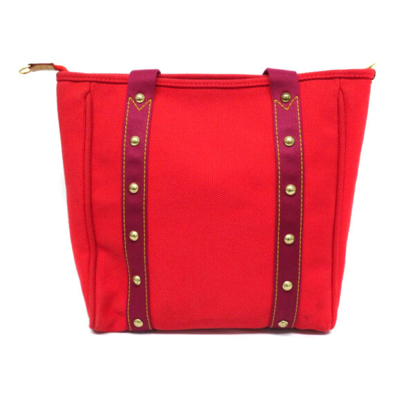 21073652 Louis Vuitton Hippo MM Antigua Canvas Tote Bag Red Purple