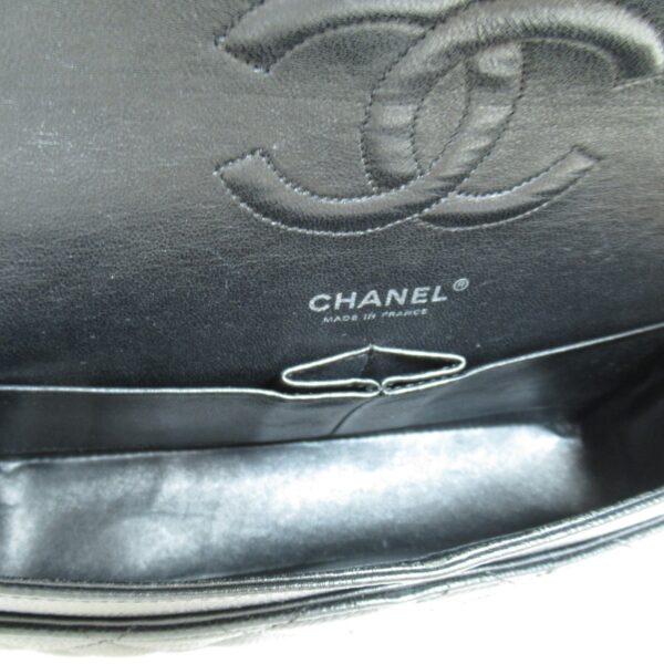 2107400206990 2 CHANEL Matelasse W Flap Chain Shoulder Bag Caviar Skin Black