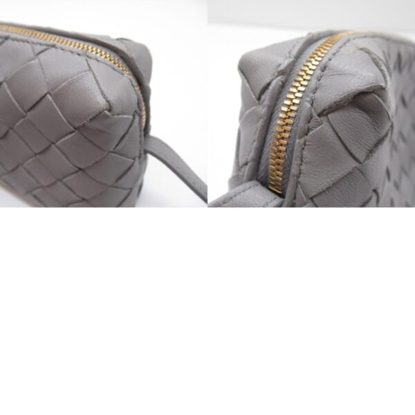 2107400215886 10c Bottega Veneta Calf Leather Shoulder Bag Gray