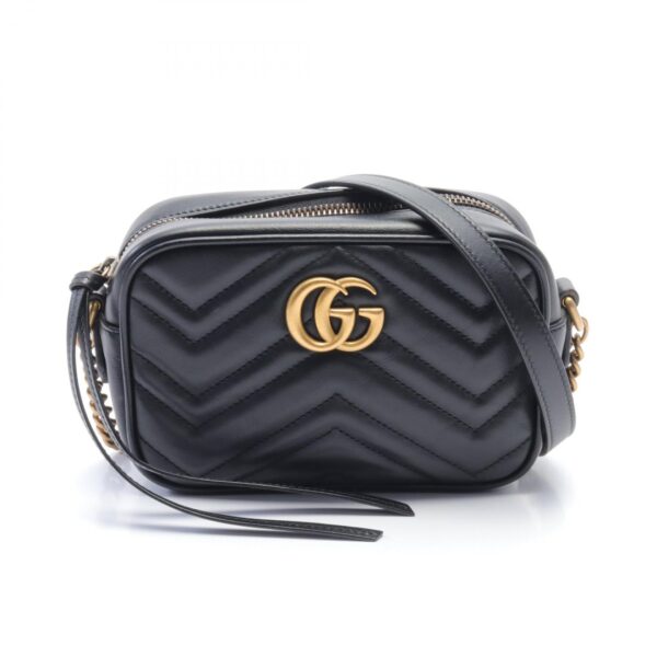 2107400219402 1 Gucci Gg Marmont Quilted Shoulder Bag Black