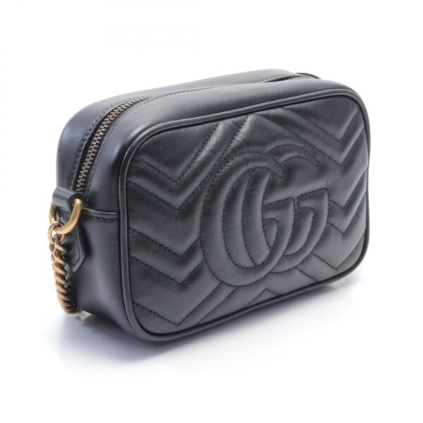 2107400219402 2 Gucci Gg Marmont Quilted Shoulder Bag Black