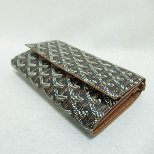 2107600952918 6 Goyard Canvas Shoulder Wallet Brown