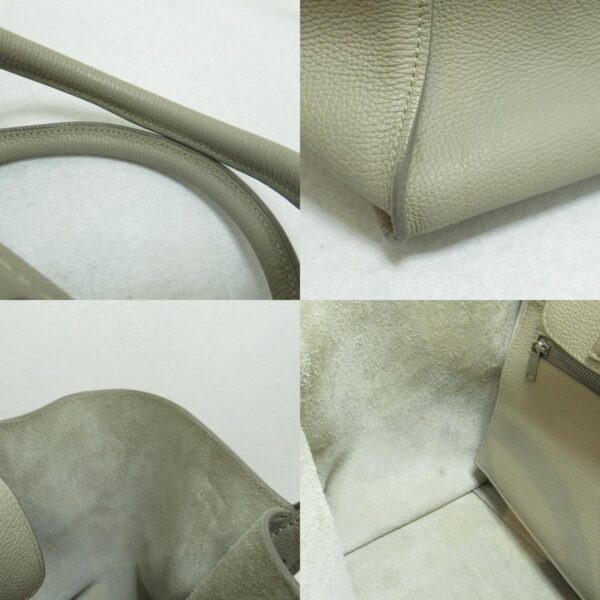 2107600967110 10c Celine 2Way Leather Tote Bag Gray Greige