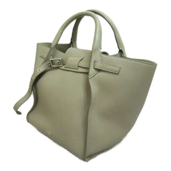 2107600967110 3 Celine 2Way Leather Tote Bag Gray Greige