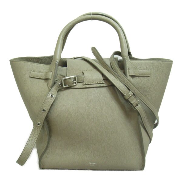 2107600967110 4 Celine 2Way Leather Tote Bag Gray Greige