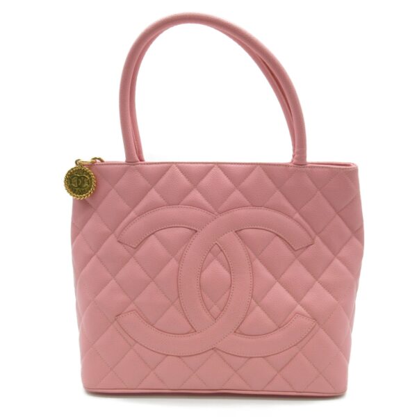 2107600975351 1 CHANEL Reprint Tote Bag Caviar Skin Pink