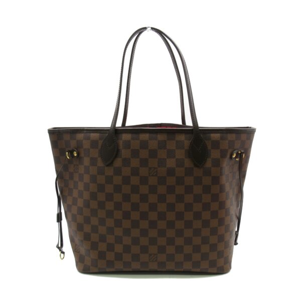 2107600977355 3 Louis Vuitton Neverfull MM Tote Bag Damier Brown