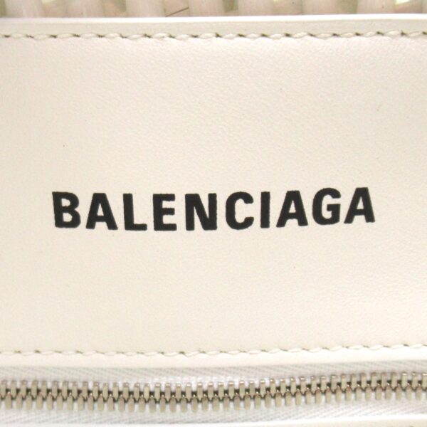 2107600977393 10 Balenciaga Bistro XS Handbag Polyurethane White