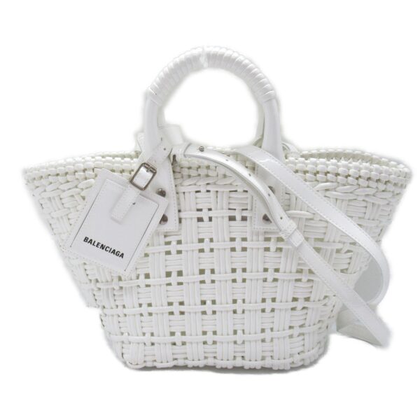 2107600977393 3 Balenciaga Bistro XS Handbag Polyurethane White