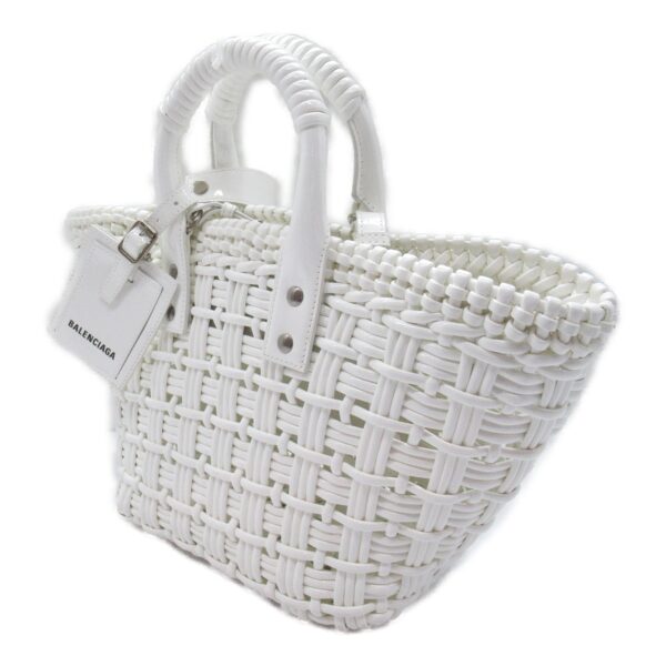 2107600977393 4 Balenciaga Bistro XS Handbag Polyurethane White