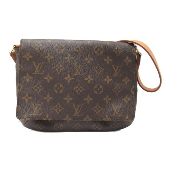 2107600981895 3 LOUIS VUITTON Musette Tango Short Shoulder Bag Monogram Brown