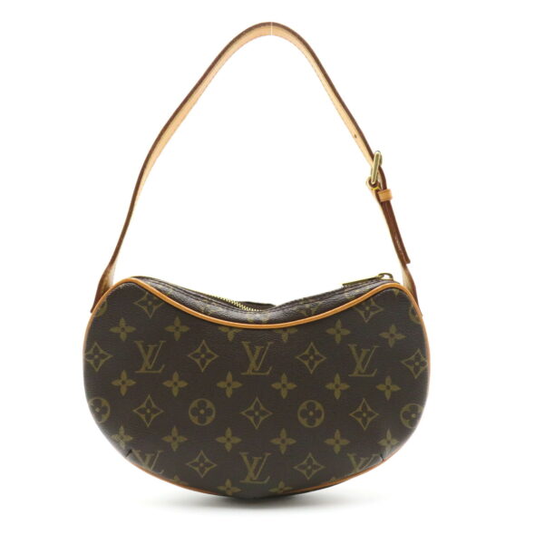 2107600992891 2 Louis Vuitton Pochette Croissant Monogram Shoulder Bag Brown