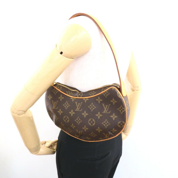 2107600992891 5 Louis Vuitton Pochette Croissant Monogram Shoulder Bag Brown