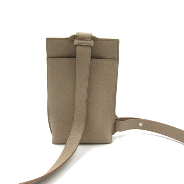 2107601003398 2 Loewe Vertical T Shoulder Leather Waist Bag Beige