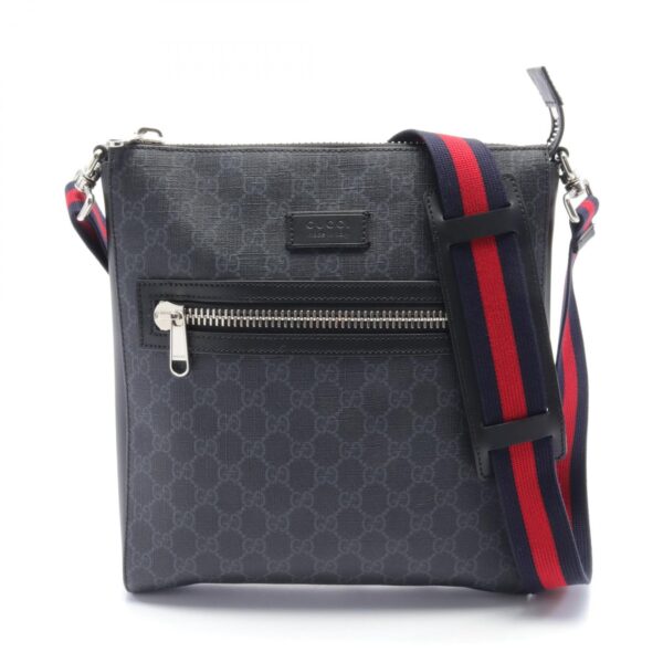 2107601008294 1 Gucci Gg Supreme Messenger Bag Sherry Line Shoulder Bag Black