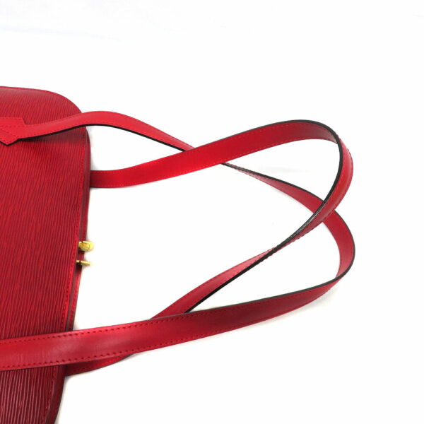 210813113 Louis Vuitton Rusac Tote Bag Epi Carmine Red