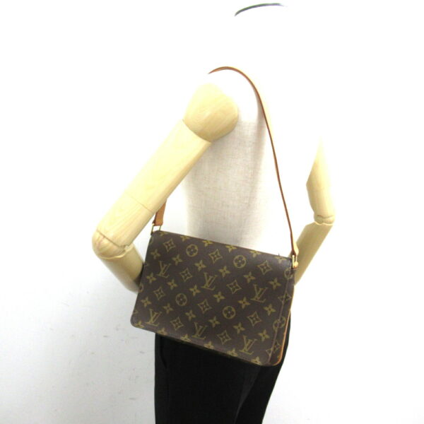 2118300050309 Louis Vuitton Musette Tango Monogram Short Shoulder Bag Brown