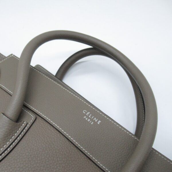 2118400114178 11 Celine Luggage Mini Leather Shopper Tote Bag Gray