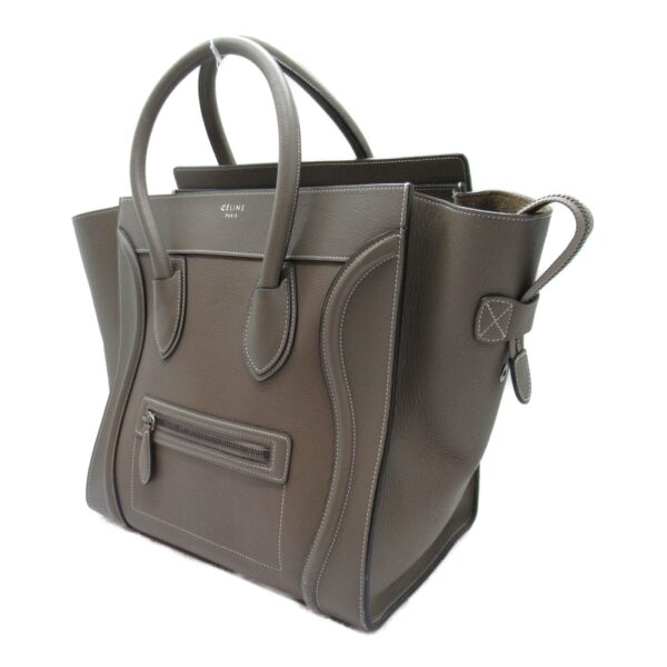 2118400114178 4 Celine Luggage Mini Leather Shopper Tote Bag Gray