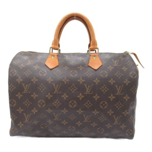 2118400125167 3 Louis Vuitton Speedy 35 Monogram Handbag Brown