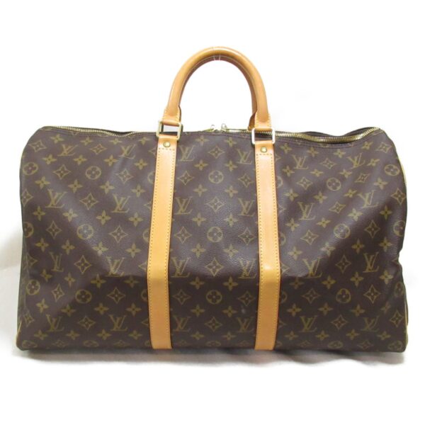 2118400125563 2 Louis Vuitton Keepall 50 Monogram Bag Brown