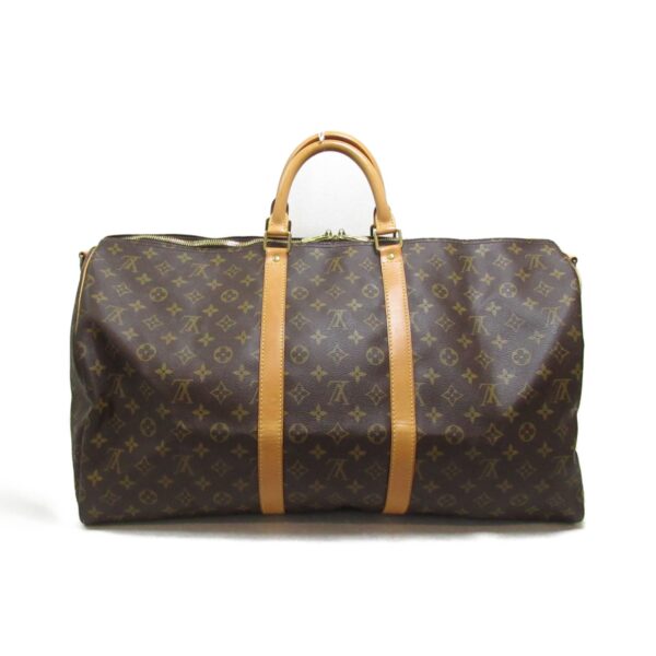 2118400126935 4 Louis Vuitton Keepall Bandouliere 55 Monogram Bag Brown