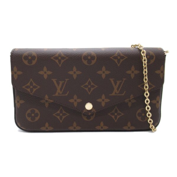 2118400129332 4 Louis Vuitton Pochette Félicie Monogram Chain Shoulder Bag Brown