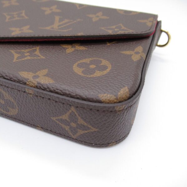 2118400129332 8 Louis Vuitton Pochette Félicie Monogram Chain Shoulder Bag Brown