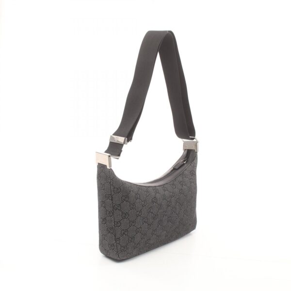 2118400130512 2 Gucci Gg Pattern Shoulder Bag Black