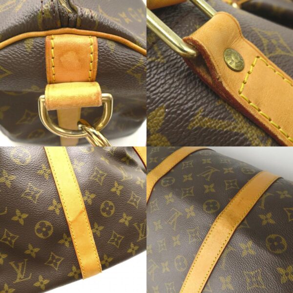 2118400131991 16c Louis Vuitton Keepall Bandouliere 55 Monogram Bag Brown