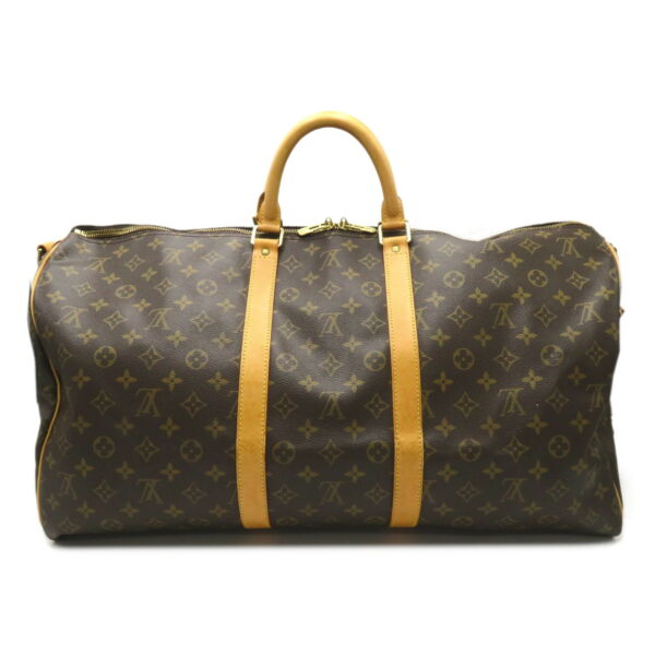 2118400131991 2 Louis Vuitton Keepall Bandouliere 55 Monogram Bag Brown