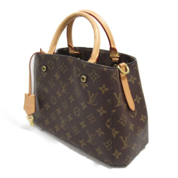 2118400136477 4 Louis Vuitton Montaigne BB Tote Bag Monogram Brown