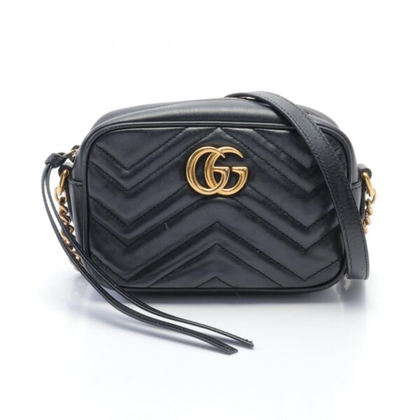 2118400141037 1 Gucci Gg Marmont Quilted Mini Shoulder Bag Black