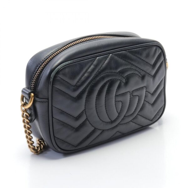 2118400141037 2 Gucci Gg Marmont Quilted Mini Shoulder Bag Black