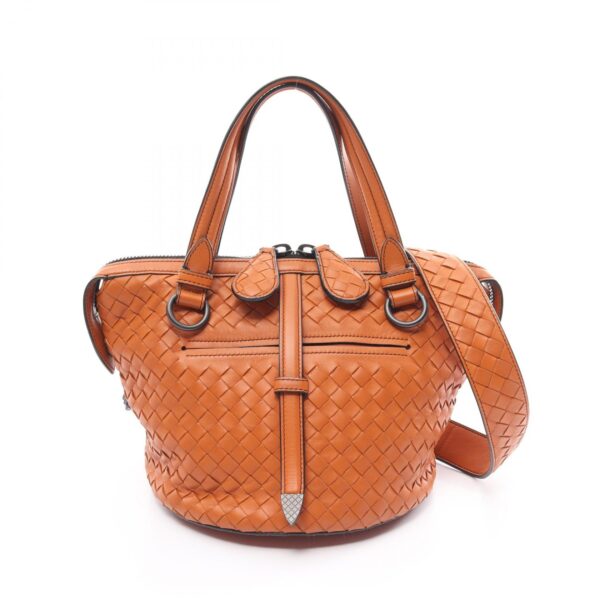 2118400141693 1 Bottega Veneta Intrecciato Leather Handbag Orange